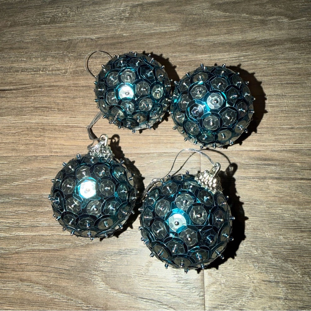 Sequin beaded ornaments